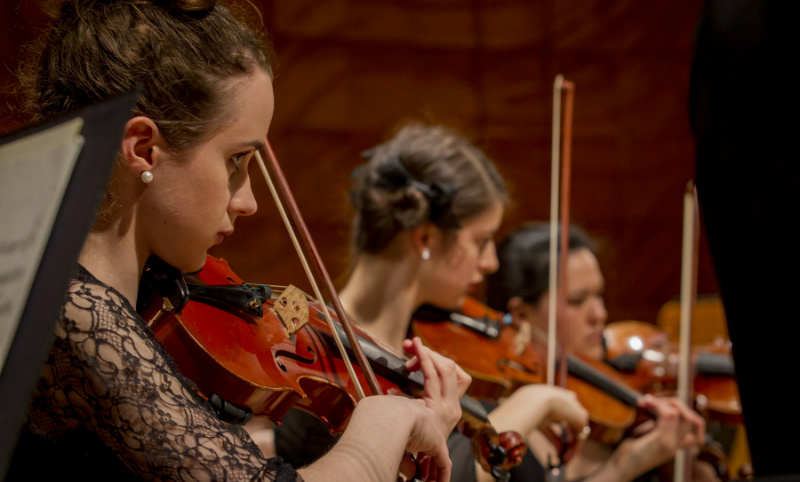 Students performing in concert