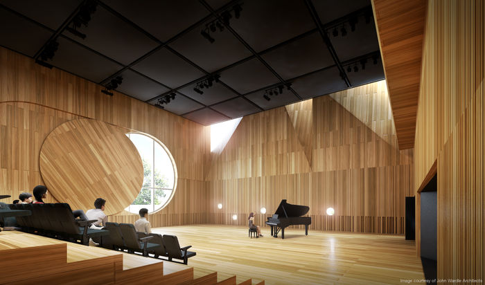 Images courtesy of John Wardle Architects Melbourne Conservatorium Studio 1 concept